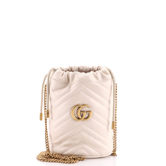 Gucci GG Marmont Bucket Bag Matelasse Leather Mini