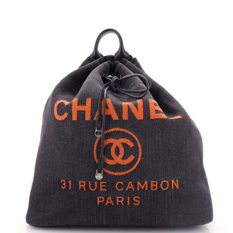Chanel Deauville Backpack Denim Large