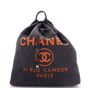Chanel Deauville Backpack Denim Large