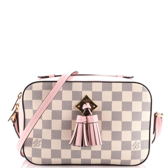 Louis Vuitton Saintonge Handbag Damier with Leather