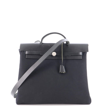 Hermes Herbag Toile and Leather MM