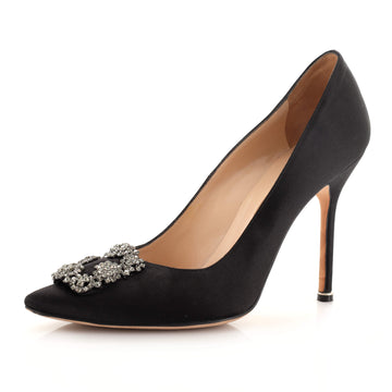 Manolo Blahnik Women's Hangisi Pumps Satin 105