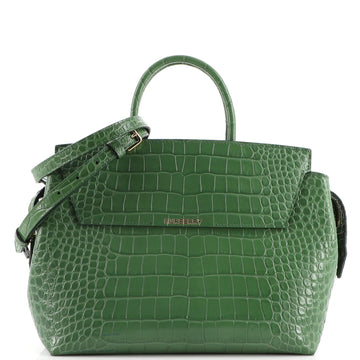 Burberry Catherine Tote Crocodile Embossed Leather Medium
