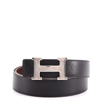 Hermes Constance Martelee H Reversible Belt Leather with Hammered Hardware Medium