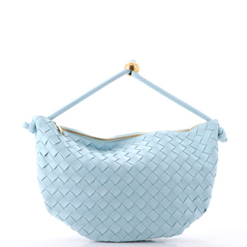 Bottega Veneta Half Moon Pouch Intrecciato Leather Medium