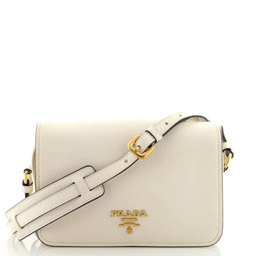 Prada Flap Zip Crossbody Bag Vitello Phenix Small