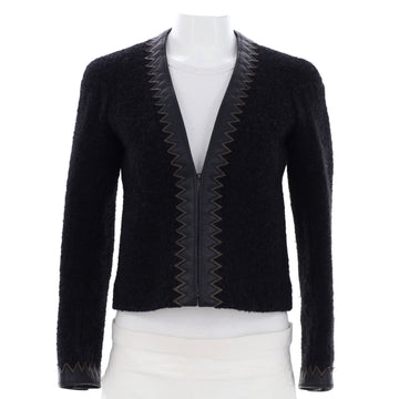 Chanel Women's Paris-Salzburg Zip Jacket Wool and Mohair Blend with Leather