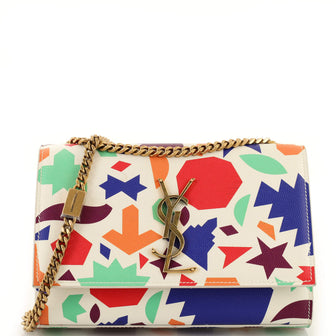 Saint Laurent Classic Monogram Crossbody Bag Printed Leather Small