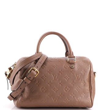 Louis Vuitton Speedy Bandouliere Bag Monogram Empreinte Leather 25