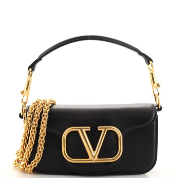 Valentino Garavani VLogo Loco Flap Shoulder Bag Leather Small