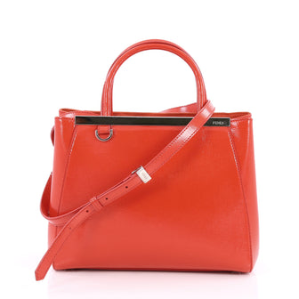 Fendi 2Jours Handbag Patent Petite Red 2031701
