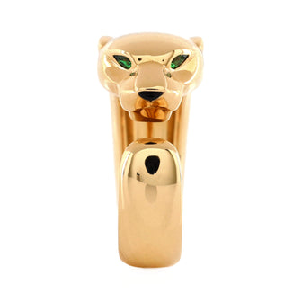Cartier Panthere de Cartier Band Ring 18K Yellow Gold with Onyx and Tsavorite 11mm