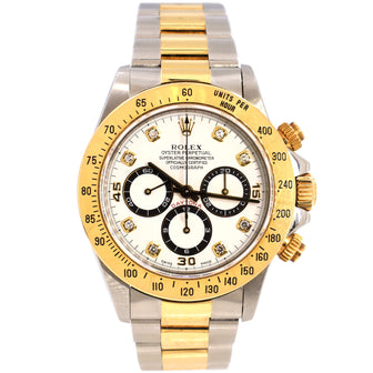 Rolex Oyster Perpetual Cosmograph Daytona Automatic Watch Stainless Steel and Yellow Gold with Diamond Markers 40