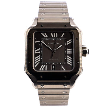Cartier Santos De Cartier Automatic Watch Stainless Steel with ADLC Stainless Steel Bezel 40
