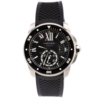 Cartier Calibre de Cartier Automatic Watch Stainless Steel and Rubber 41