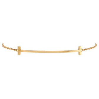 Tiffany & Co. T Smile Chain Bracelet 18K Yellow Gold Medium
