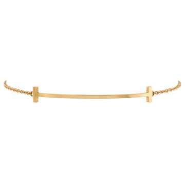 Tiffany & Co. T Smile Chain Bracelet 18K Yellow Gold Medium