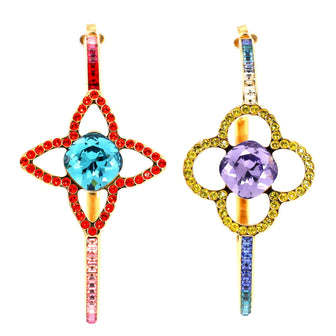 Louis Vuitton Eye Candy Hoop Earrings Metal and Crystal