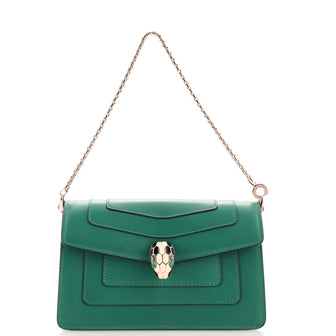 Bvlgari Serpenti Forever Chain Clutch Leather Mini