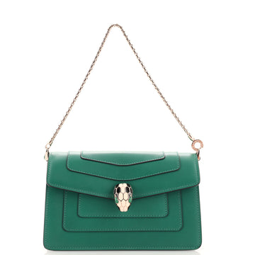Bvlgari Serpenti Forever Chain Clutch Leather Mini