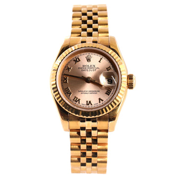 Rolex Oyster Perpetual Datejust Automatic Watch Rose Gold 26