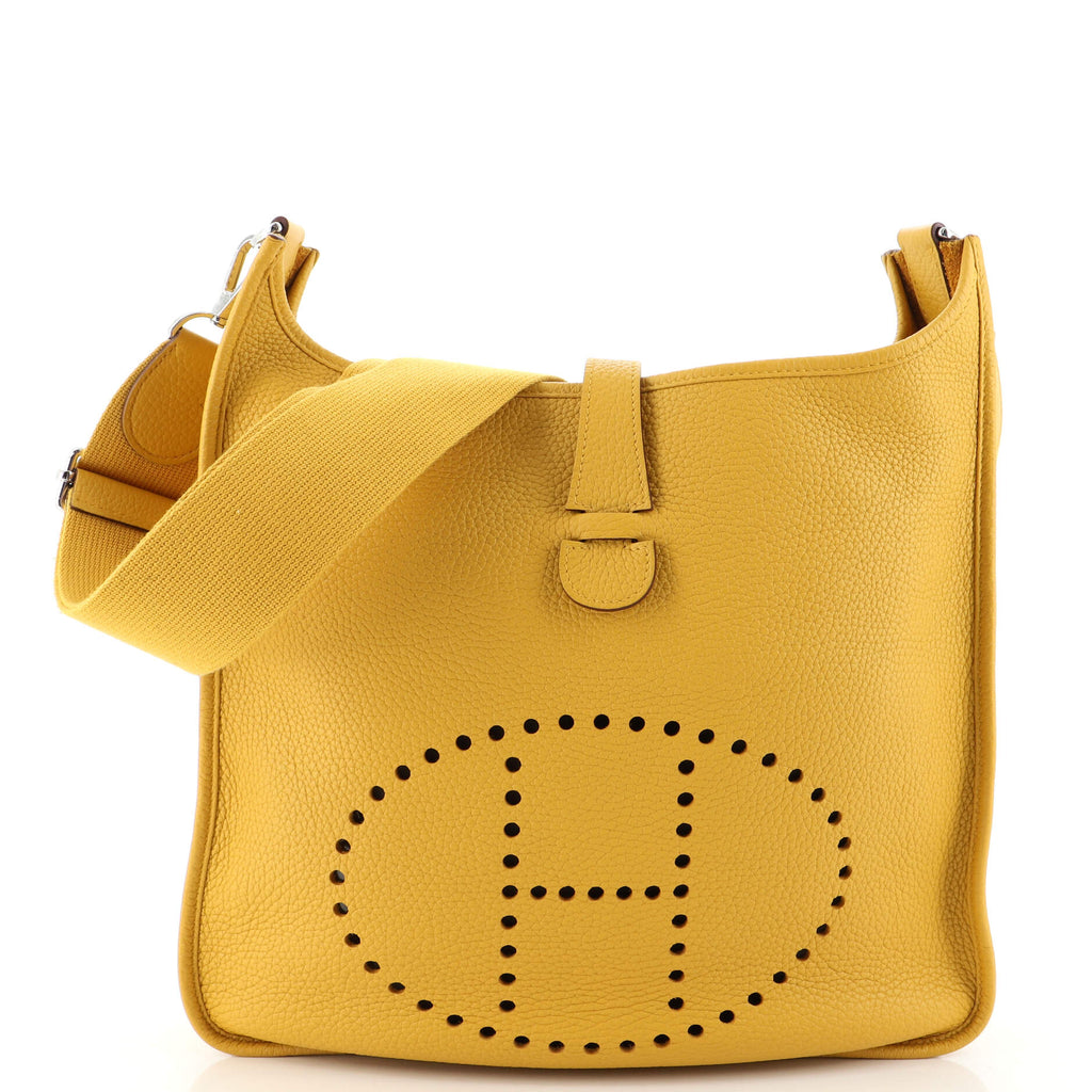 Hermes Gold Evelyne GM Crossbody Messenger Bag Celeb Fave - Chicjoy