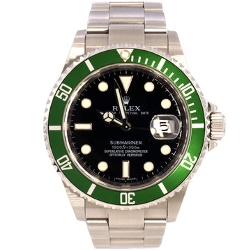 Rolex Oyster Perpetual Submariner Kermit Date Automatic Watch Stainless Steel 40