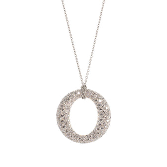 Tiffany & Co. Elsa Peretti Sevillana Pendant Necklace Platinum with Pave Diamonds Small
