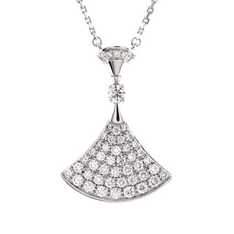 Bvlgari Divas' Dream Pendant Necklace 18K White Gold with Diamonds Large