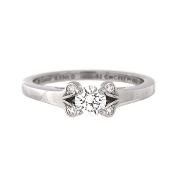 Cartier Ballerine Solitaire Ring Platinum with RBC Diamond E/VS1 0.33CT
