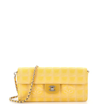 Chanel Yellow Quilted Nylon Flap Bag Chanel