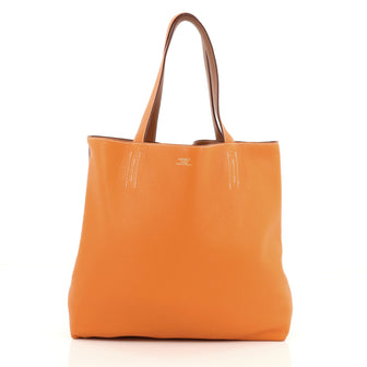 Hermes Double Sens Tote Clemence 36 Orange 2032401
