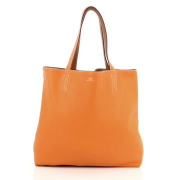 Hermes Double Sens Tote Clemence 36 Orange 2032401