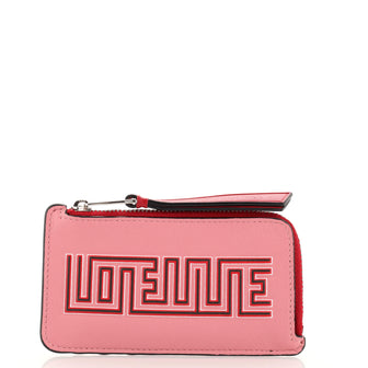 Loewe Logo Zip Card Holder Leather