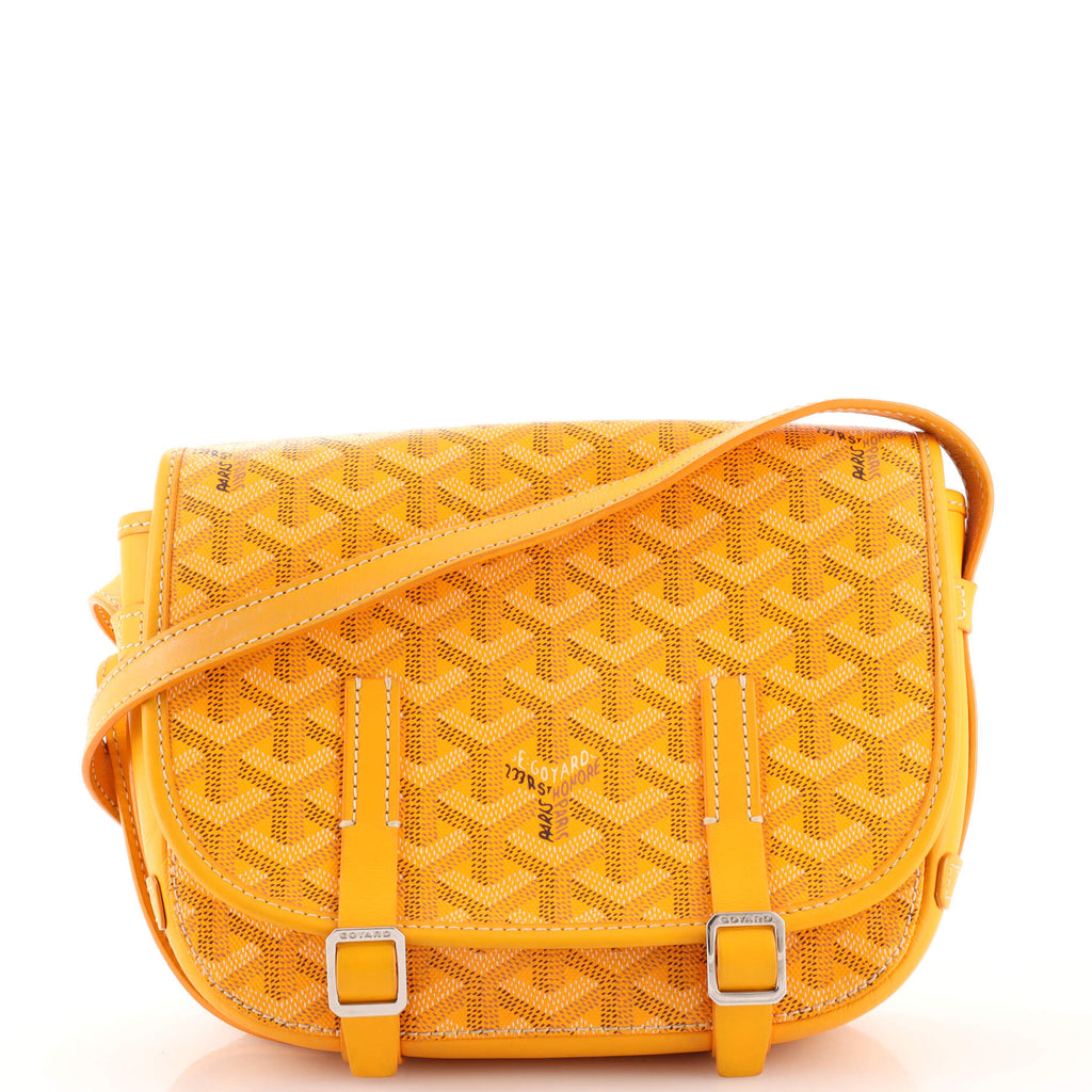 yellow goyard messenger bag