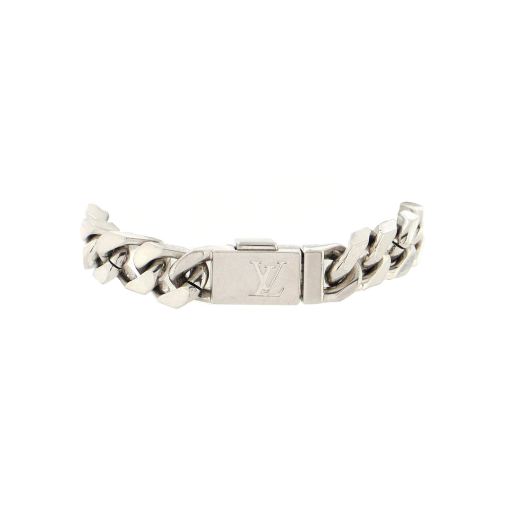 Louis Vuitton, Jewelry, Louis Vuitton M62486 Monogram Silver Chain  Bracelet