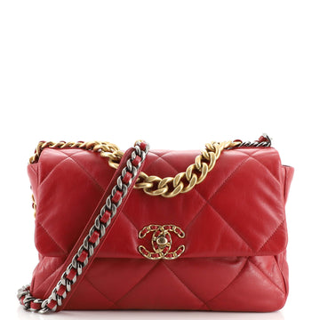 Chanel 19 Flap Bag Quilted Leather Large