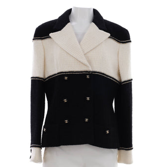 Chanel Women's Paris-31 Rue Cambon Bicolor Double Breasted Jacket Tweed