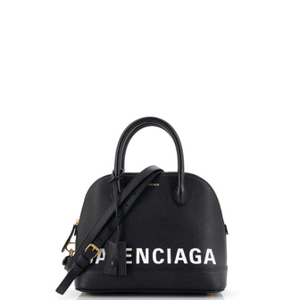 Balenciaga Logo Ville Bag Leather Small