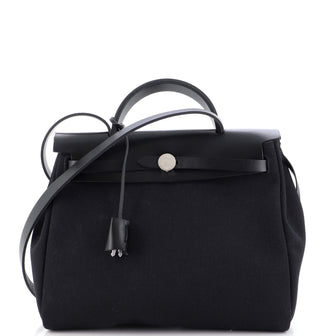 Hermes Herbag Zip Leather and Toile 31