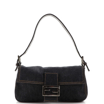 Fendi baguette denim bag hotsell