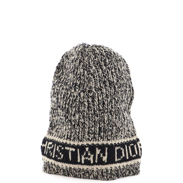 Christian Dior Logo Knit Beanie Wool Blend