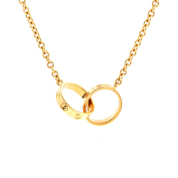 Cartier Love Interlocking Necklace 18K Yellow Gold