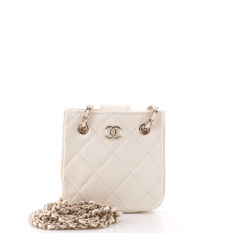 Chanel CC Square Clutch with Chain Quilted Lambskin Mini