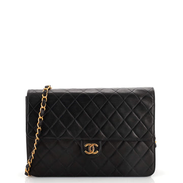 Chanel Vintage Clutch with Chain Quilted Leather Medium