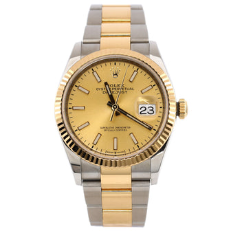 Rolex Oyster Perpetual Datejust Automatic Watch Stainless Steel and Yellow Gold 36