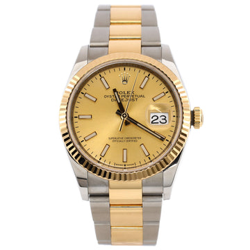 Rolex Oyster Perpetual Datejust Automatic Watch Stainless Steel and Yellow Gold 36