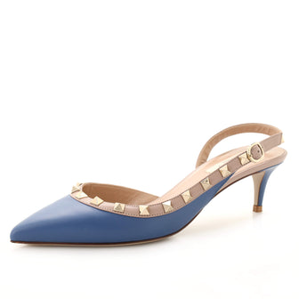 Valentino Garavani Women's Rockstud Slingback Pumps Leather