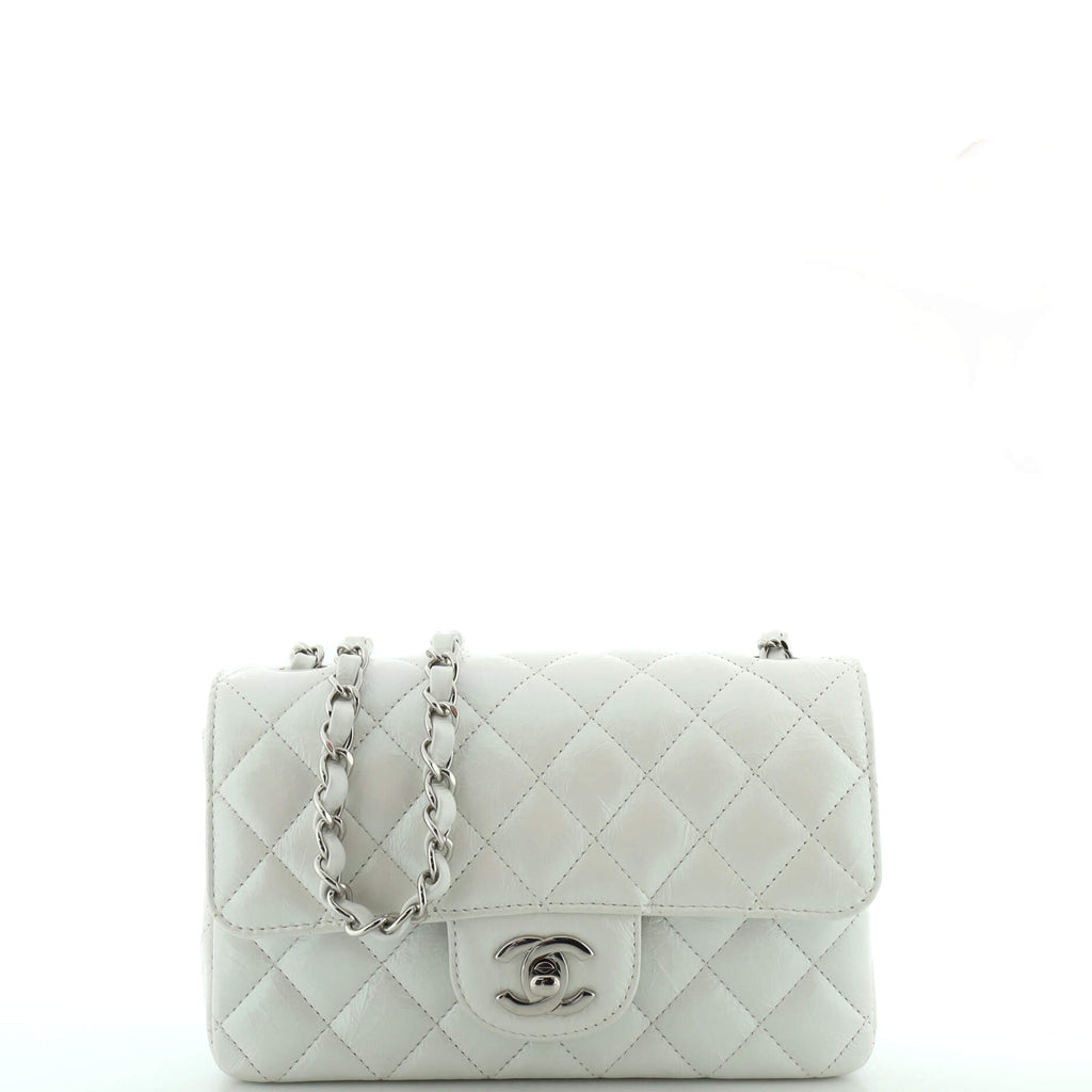 Chanel Classic Single Flap Bag Quilted Iridescent Calfskin Mini Pink 2310371