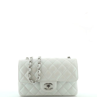 Chanel Classic Single Flap Bag Quilted Iridescent Crumpled Calfskin Mini